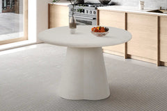 Table Ronde Effet Ciment FARY pour salle à manger - 120 cm