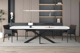 Table Extensible ARYA Ovale Danoise en Pierre - de 160 à 240 cm
