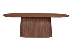 Table à Manger Ovale MAYGA en Manguier Brun Clair - 230 cm