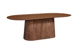 Table à Manger Ovale MAYGA en Manguier Brun Clair - 230 cm