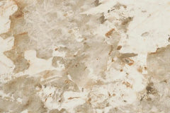 Table Ronde ATHENS en plateau en céramique, blanc, marron foncé - 120 cm