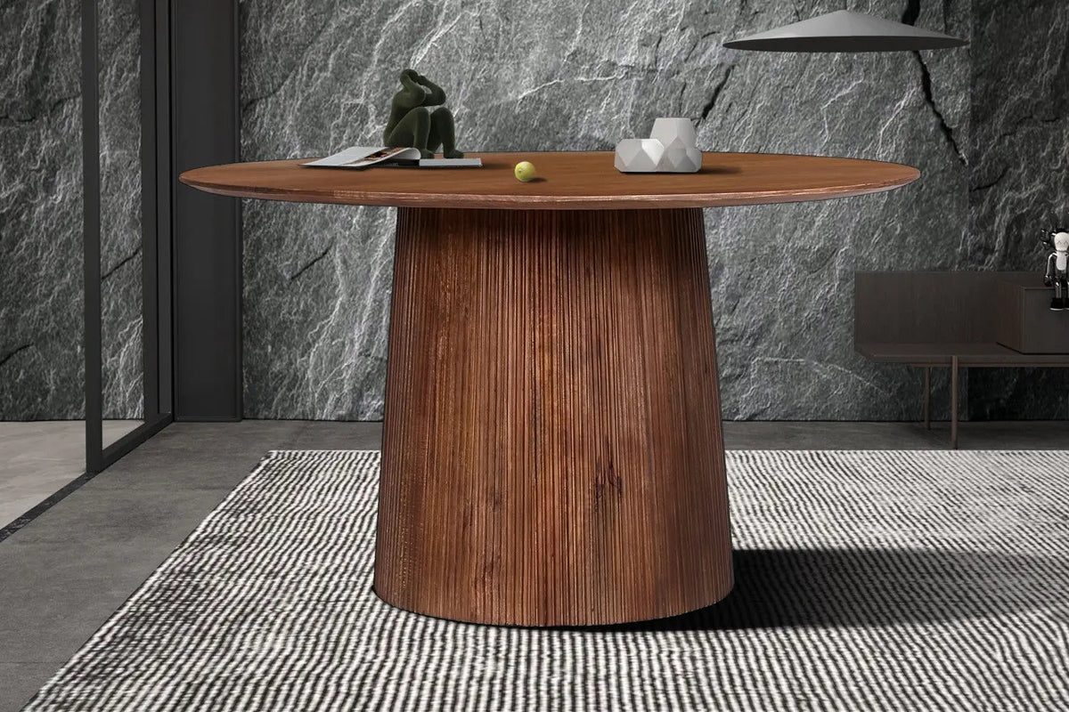 Table à Manger Ronde MAYGA en Manguier - 130 cm