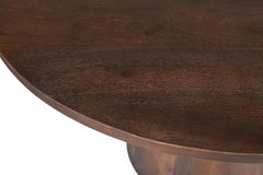 Table à manger Ronde TOMI en Bois de Manguier - 130 cm