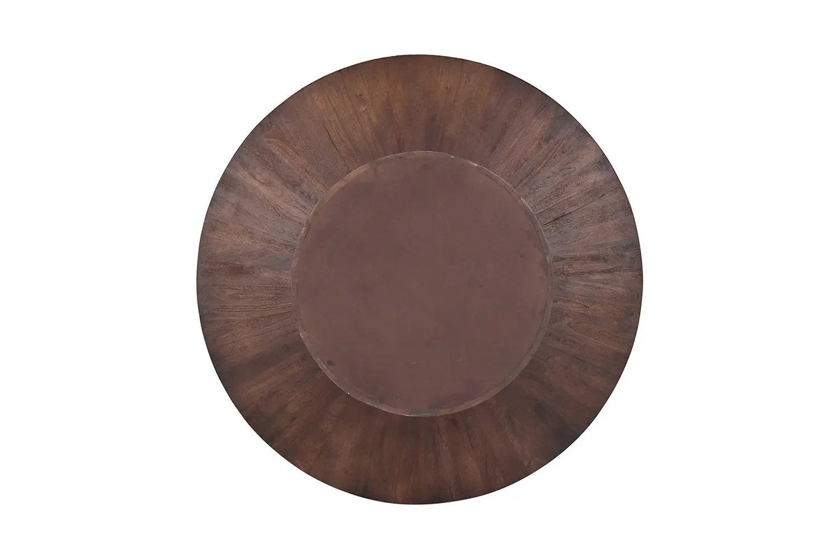 Table à manger Ronde TOMI en Bois de Manguier - 130 cm