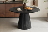 Table à manger Ronde TOMI en Bois de Manguier - 130 cm