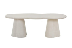 Table à manger Ovale Effet Ciment Organique FARY - 220 cm