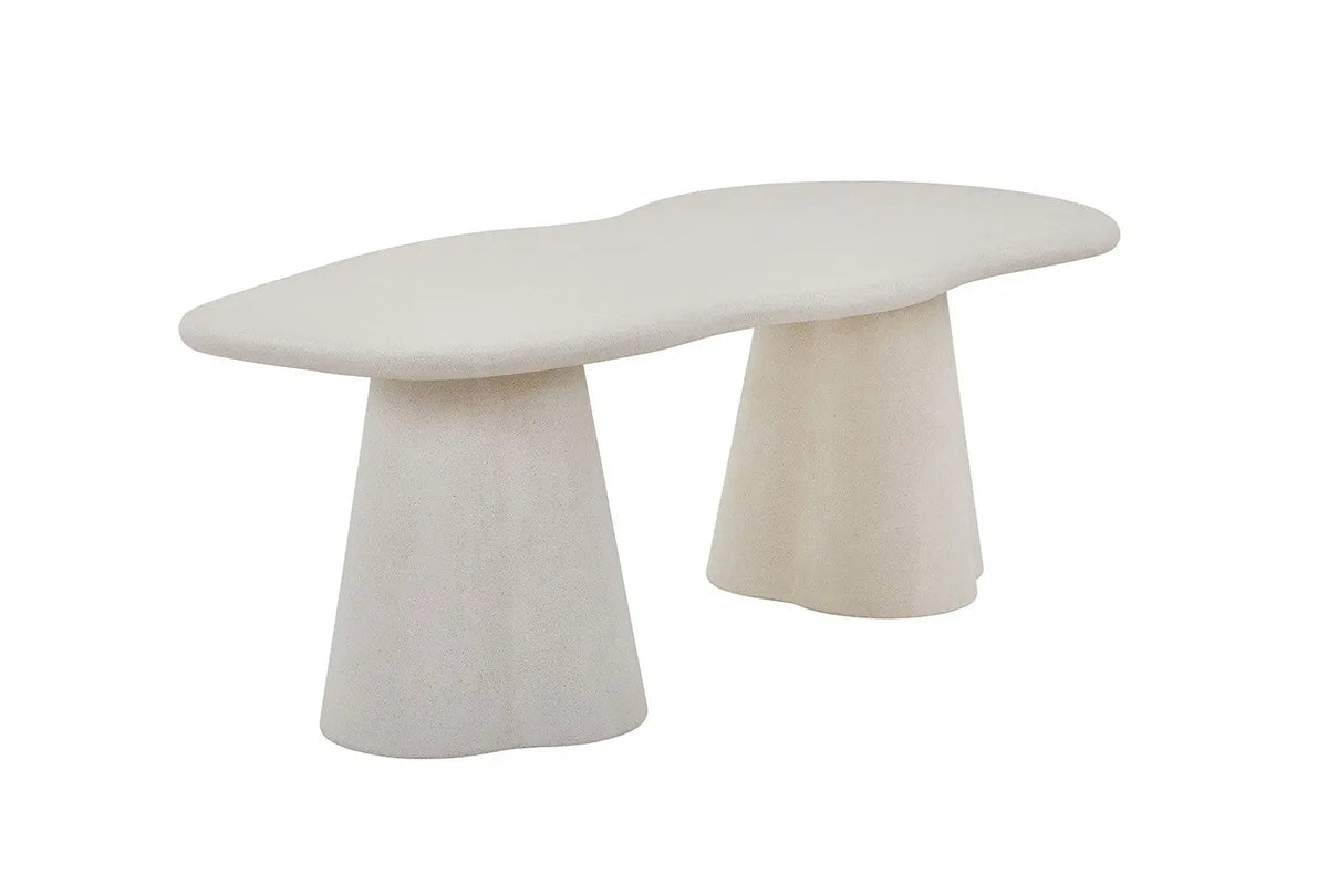 Table à manger Ovale Effet Ciment Organique FARY - 220 cm
