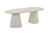 Table à manger Ovale Effet Ciment Organique FARY - 220 cm