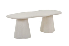 Table à manger Ovale Effet Ciment Organique FARY - 220 cm