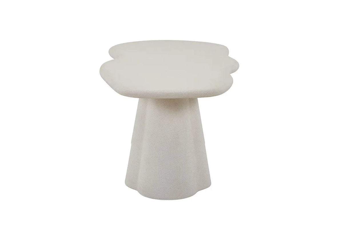 Table à manger Ovale Effet Ciment Organique FARY - 220 cm