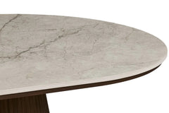 Table basse VEKO Décor Chêne et Plateau Pierre Frittée - 120 x 70 cm