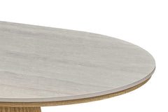 Table basse VEKO Décor Chêne et Plateau Pierre Frittée - 120 x 70 cm