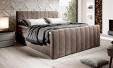 CARINA – Lit Coffre Box Spring avec Matelas Bonell