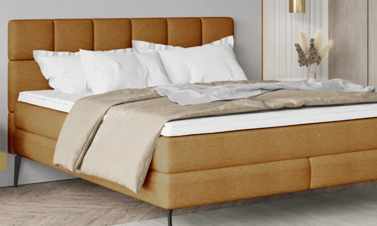 ADEL – Lit avec tête de lit et matelas Bonell