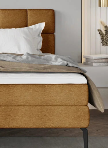 ADEL – Lit avec tête de lit et matelas Bonell