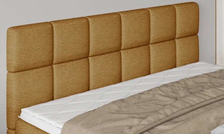 ADEL – Lit avec tête de lit et matelas Bonell