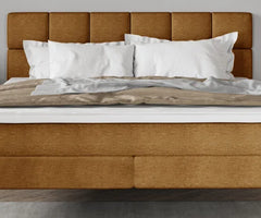 ADEL – Lit avec tête de lit et matelas Bonell