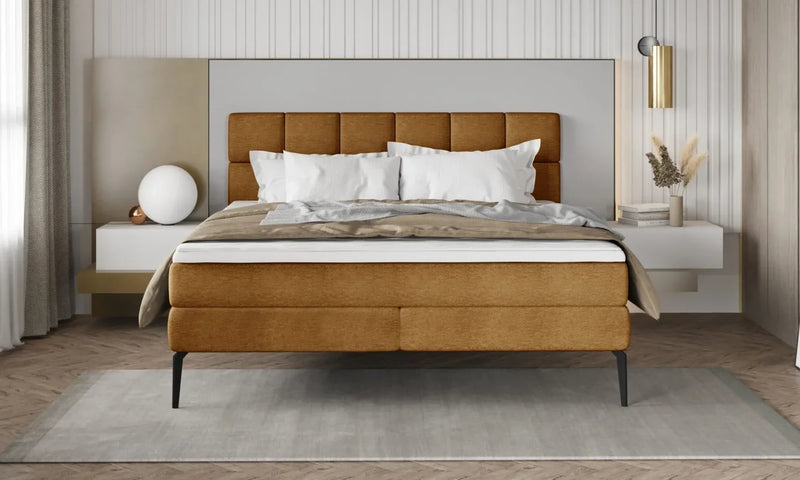 ADEL – Lit avec tête de lit et matelas Bonell