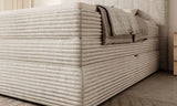 AMBER – Lit Coffre Box Spring avec Matelas Bonell