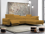 BALIA – Canapé d'angle ocre dans un salon