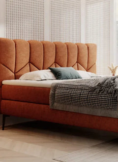 BARI – Lit avec Tête de Lit et Matelas Bonell