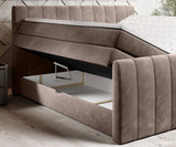 CARINA – Lit Coffre Box Spring avec Matelas Bonell