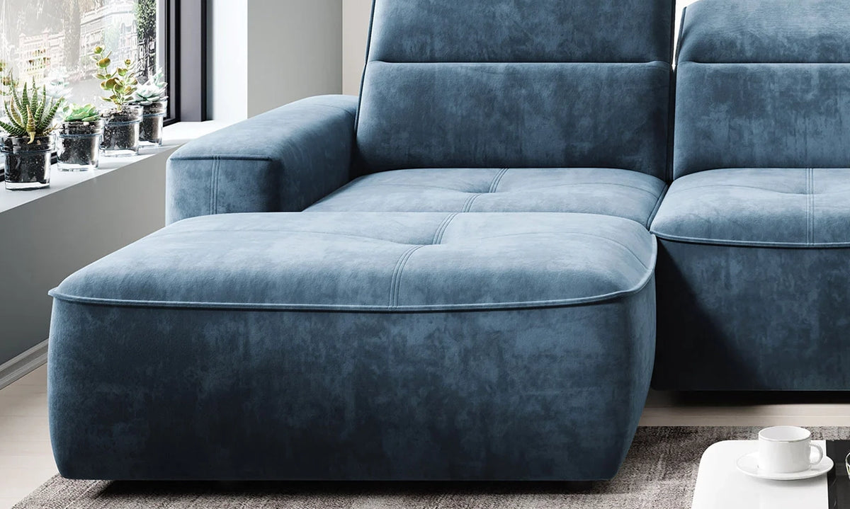COLTON MINI – Canapé d'angle convertible avec assise électrique – 296 x 227cm