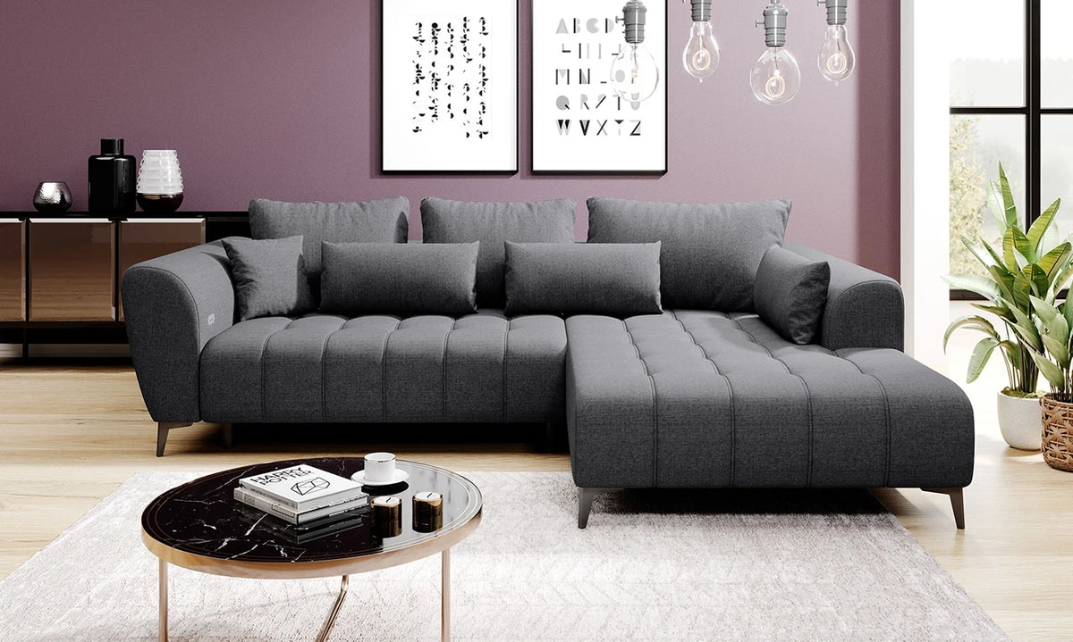 GARU – Canapé d'angle avec assise électrique – 287 x 220cm