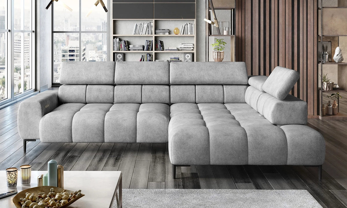 PLAZA L – Canapé d'angle avec assise électrique – 300 x 105cm
