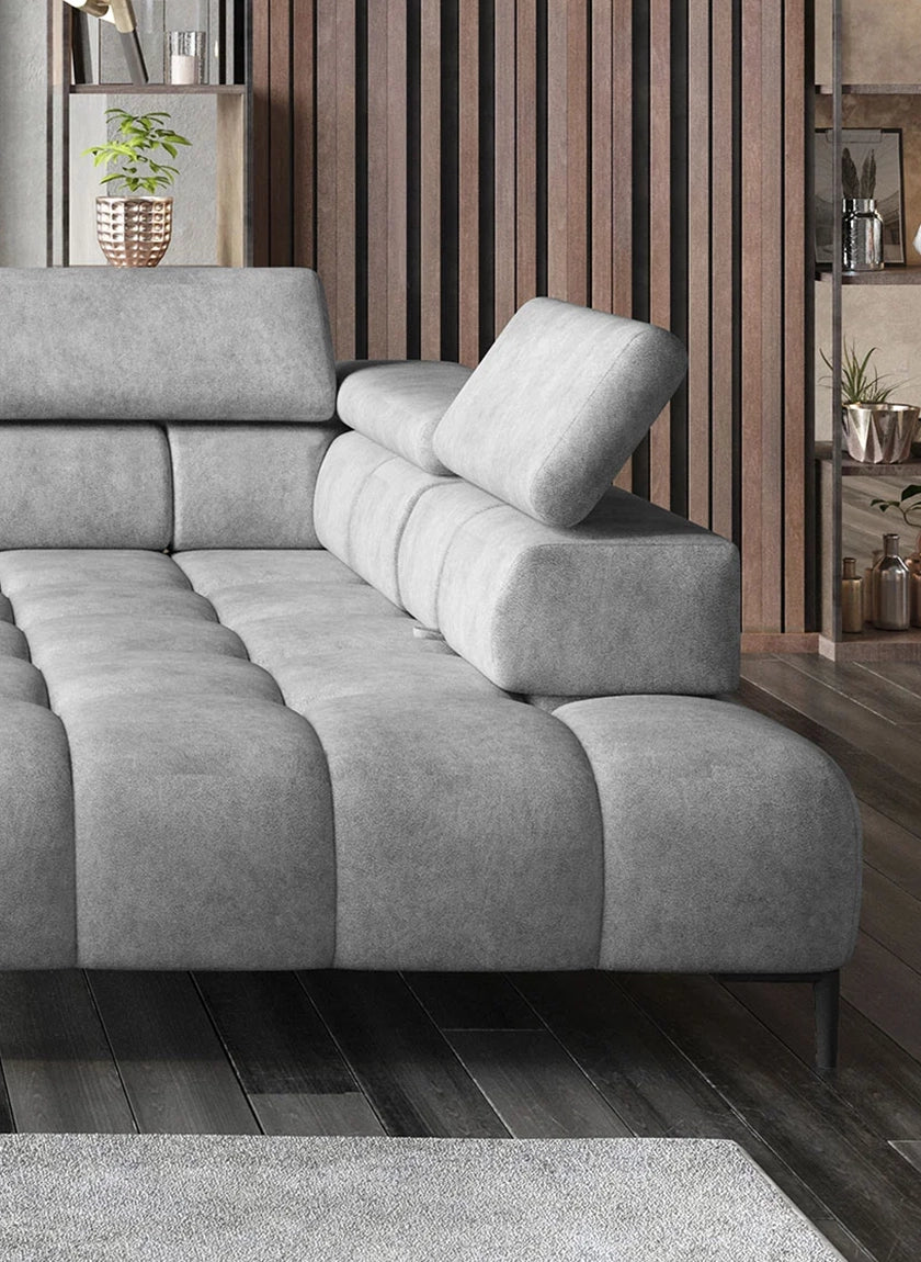 PLAZA L – Canapé d'angle avec assise électrique – 300 x 105cm