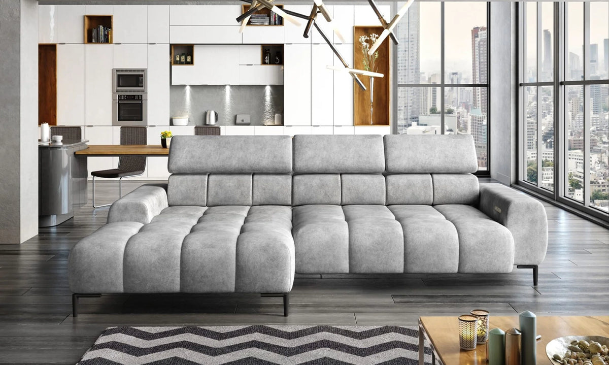PLAZA MINI – Canapé d'angle avec assise électrique – 270 x 177cm