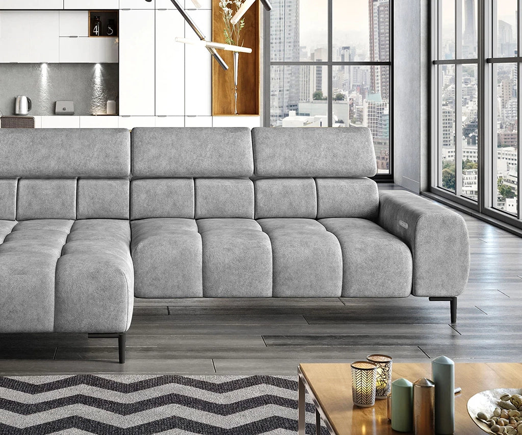 PLAZA MINI – Canapé d'angle avec assise électrique – 270 x 177cm