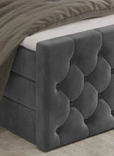 CHARLES – Lit Coffre Box Spring avec Matelas Bonell