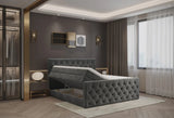 CHARLES – Lit Coffre Box Spring avec Matelas Bonell