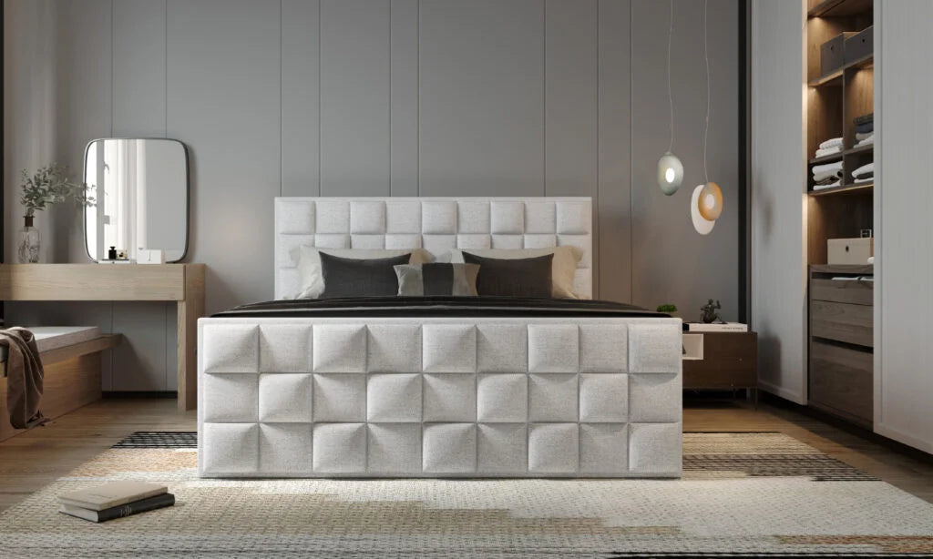 FLOP – Lit Coffre Box Spring avec Matelas Bonnell
