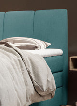 FRESCO – Lit Coffre Box Spring avec Matelas Bonell