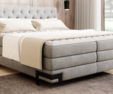 GODIN – Lit Coffre Box Spring avec Matelas Bonnell