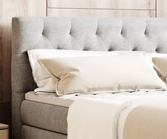 GODIN – Lit Coffre Box Spring avec Matelas Bonnell