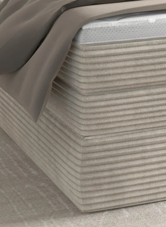 HUDSON – Lit Coffre Box Spring avec Matelas Bonnell