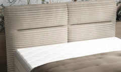 HUDSON – Lit Coffre Box Spring avec Matelas Bonnell