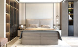 MADDEN – Lit Coffre Box Spring avec Matelas Bonnell