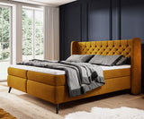 MADISON – Lit Coffre Box Spring avec Matelas Bonnell