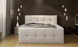 MEDINO – Lit Coffre Box Spring avec Matelas Bonnell
