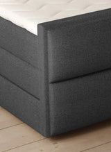 MELVA – Lit Coffre Box Spring avec Matelas Bonell