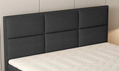 MELVA – Lit Coffre Box Spring avec Matelas Bonell