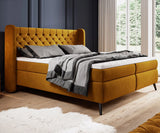 MADISON – Lit Coffre Box Spring avec Matelas Bonnell