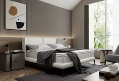 TESSINA – Lit avec Tête de lit et Sommier Sans Matelas