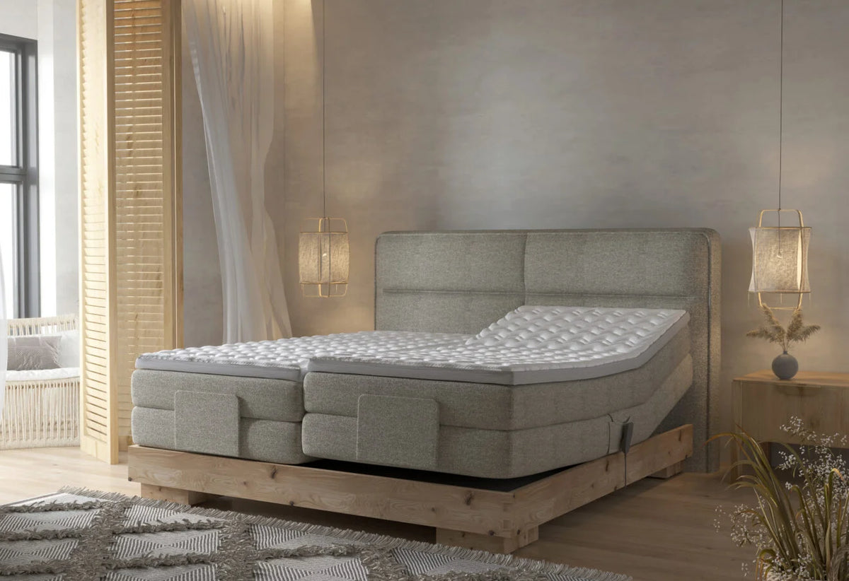 VALSEN – Lit Électrique en Bois Chêne Massif avec Matelas Bonell