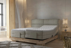 VALSEN – Lit Électrique en Bois Chêne Massif avec Matelas Bonell