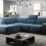 COLTON L - Canapé d'angle convertible avec assise électrique - 296 x 227cm